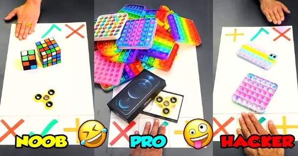 How Good Are You In Pop It Fidget Trading? NOOB vs PRO vs HACKER!